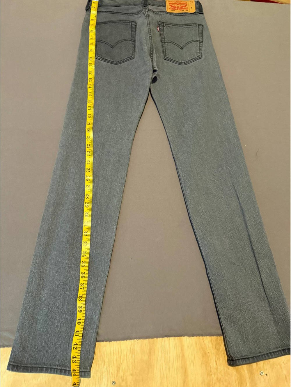 Levi’s 501 Original Jeans W28 L34 – Faded Charcoal Black Straight Leg Denim